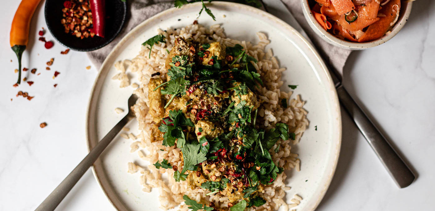 Warming quick chicken curry