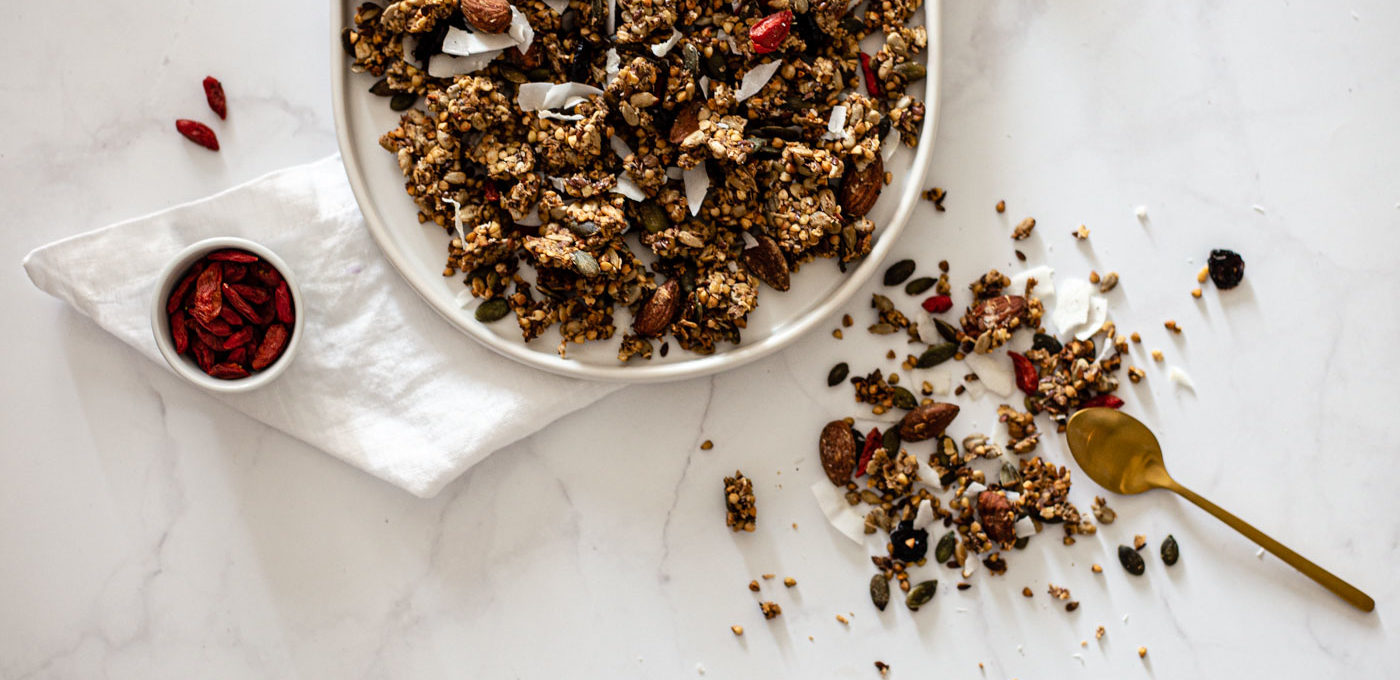 Healthy buckwheat granola