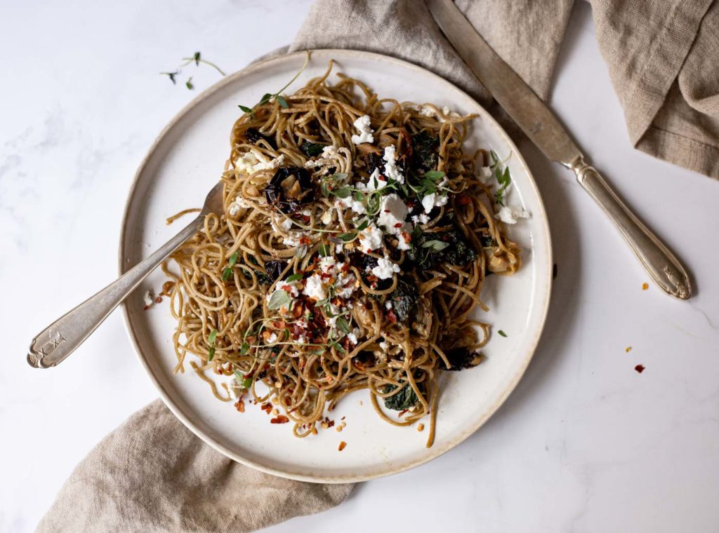 Vegetarian Edamame spaghetti