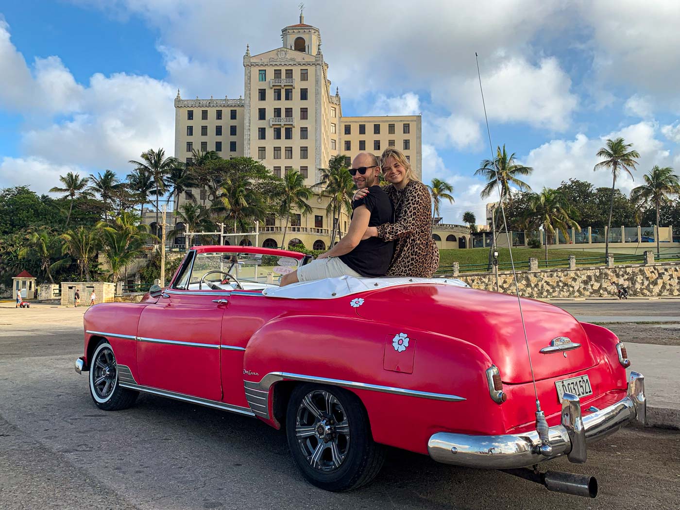 Driving old cars in Havana, Cuba