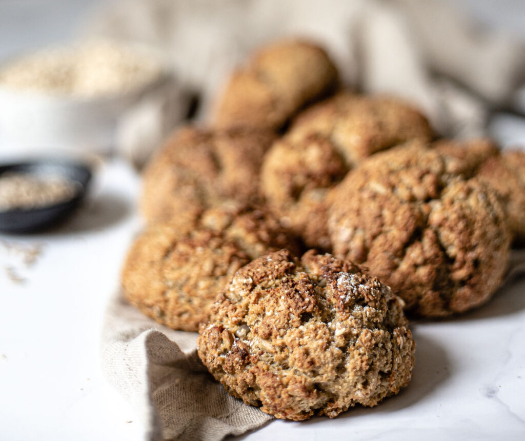 Gluten-free over-night oat buns