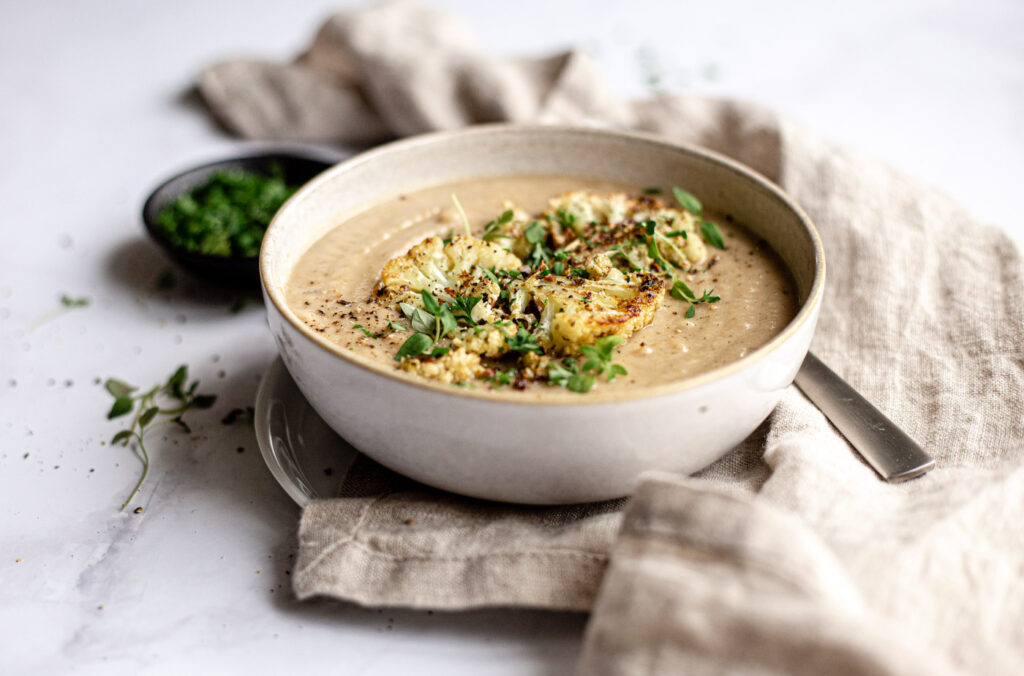 Roasted cauliflower soup